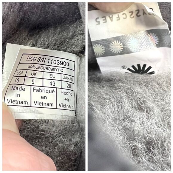 UGG Tasman Slip On Slippers Dark Grey Men’s 10/43 EU - Picture 13 of 14